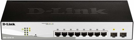 D-Link DGS-1210-10 10-Port Gigabit Smart Managed Switch with 2 SFP ports, Surveillance Mode Interface, Fibre Uplink Ports, Enhanced Layer 2 Management