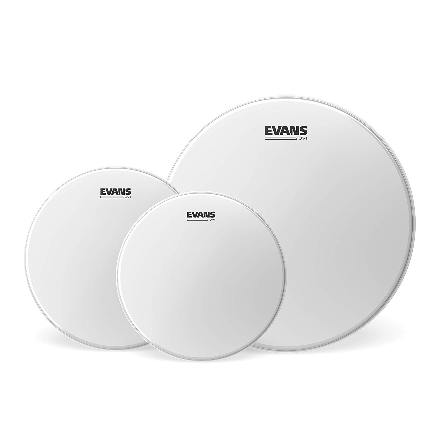 Evans Drum Heads - UV1 Coated Fusion Tom Pack (10, 12, 14 Inch), Fusion (10", 12", 14")