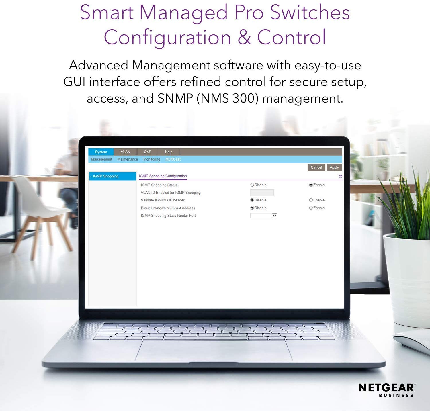 NETGEAR 10-Port Gigabit Ethernet Smart Managed Pro PoE Switch (GS510TPP), with 8 x PoE+ @ 190W, 2 x 1G SFP, Desktop/Rackmount - Image 3