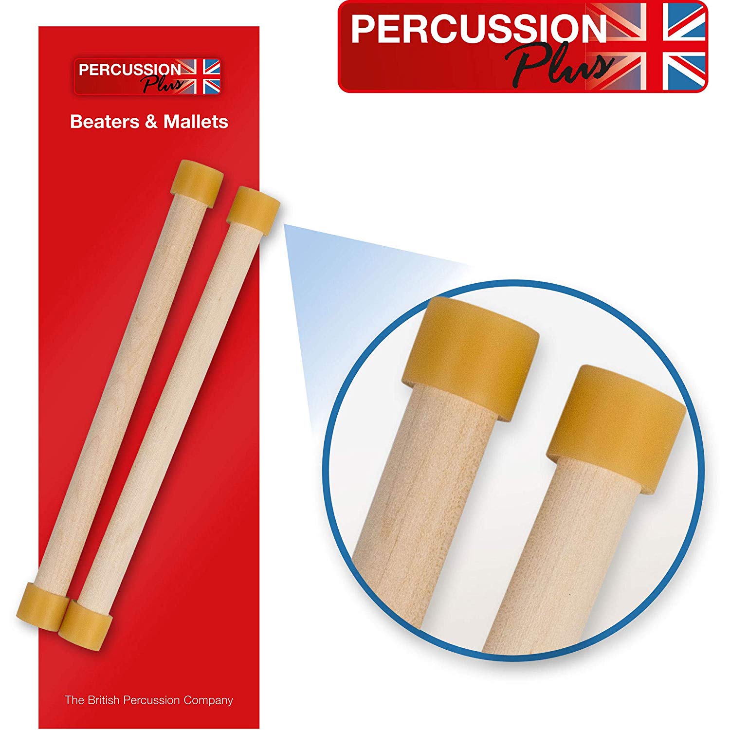 Panyard W4253 Wood Series Steel Pan Mallet, white