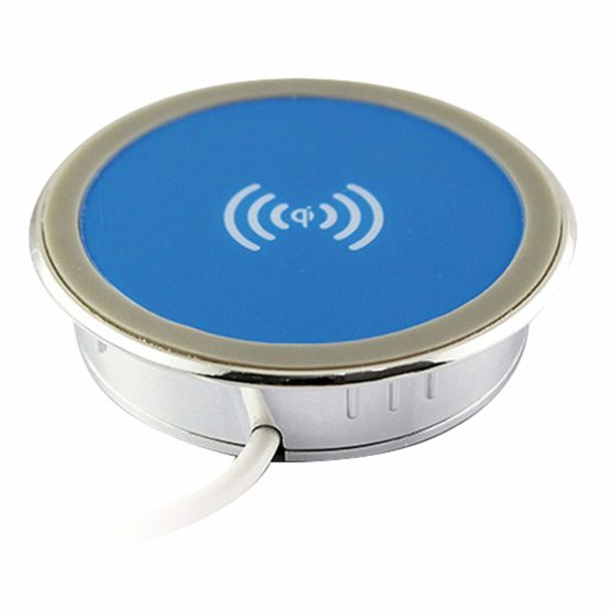 Karma Qi 84 Induction Charger, Silver and Blue