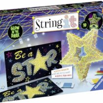 Ravensburger 18052 String it Maxi: 3D Stars-Glow in The Dark Playset, Yellow