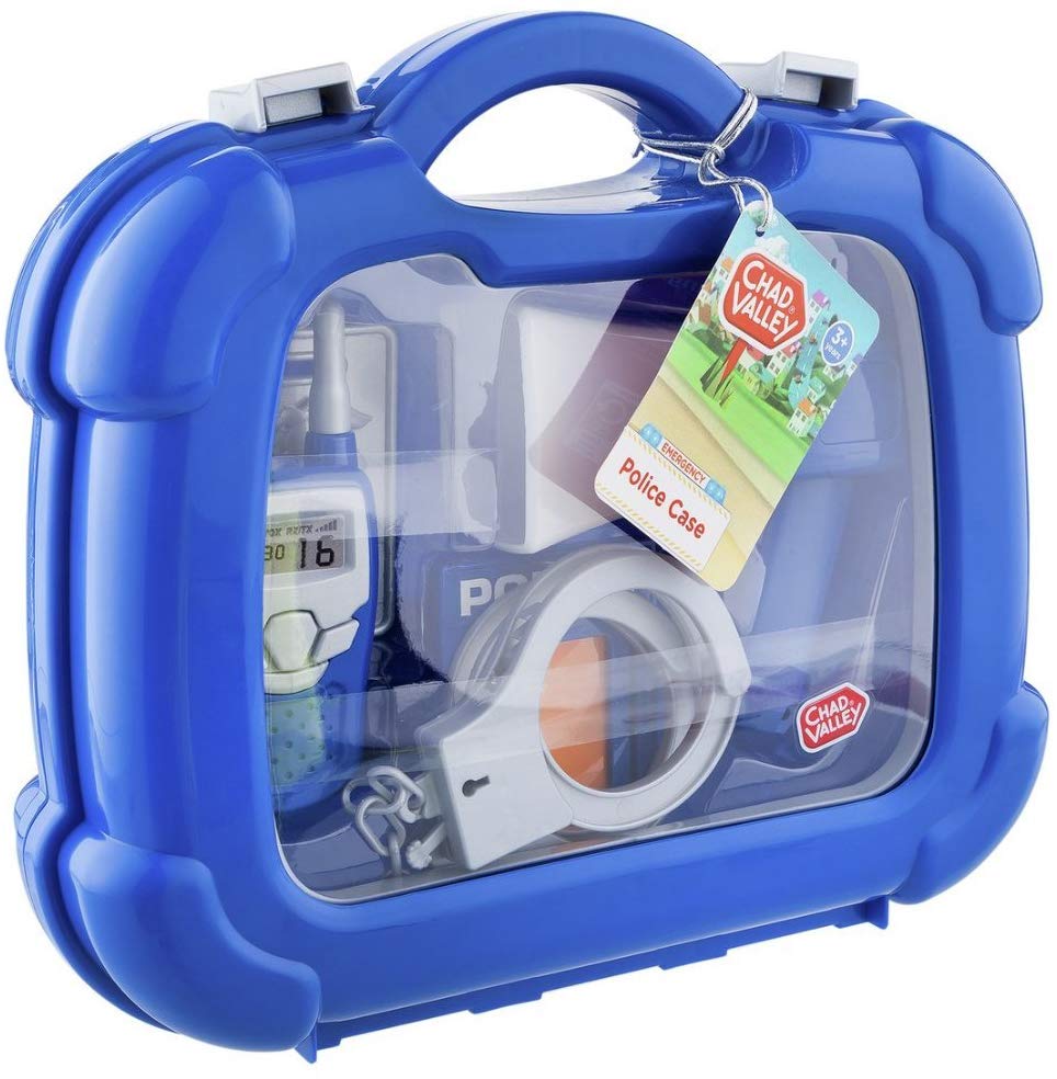 New Chad Valley Childrens Police Case Set Accessories Playset Toy 3+ by Chad Valley, Blue, Medium
