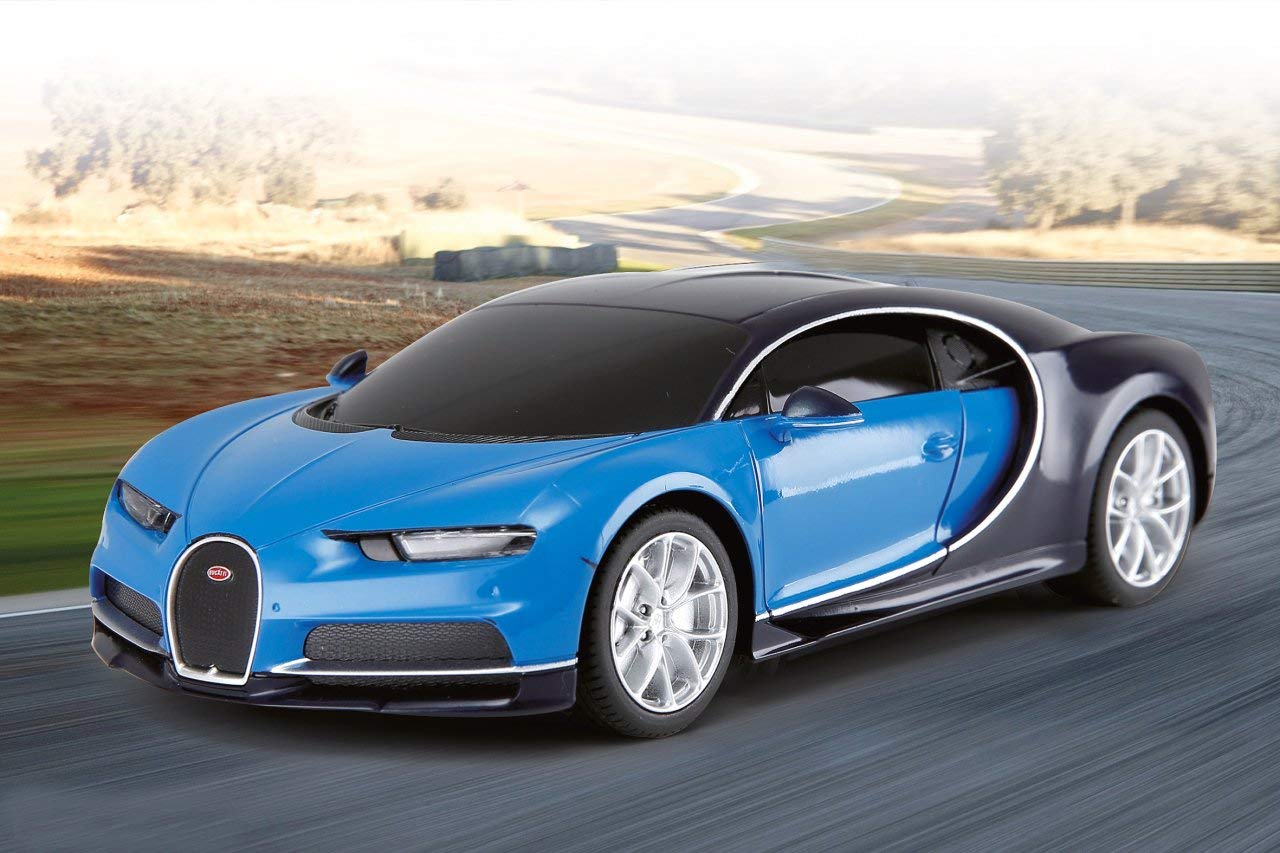 Jamara RC car, Bugatti 1:24 Blue, Officially Licensed, 7 kph, 1hr Drive Time, High End Finish, 18.9 cm - Image 2