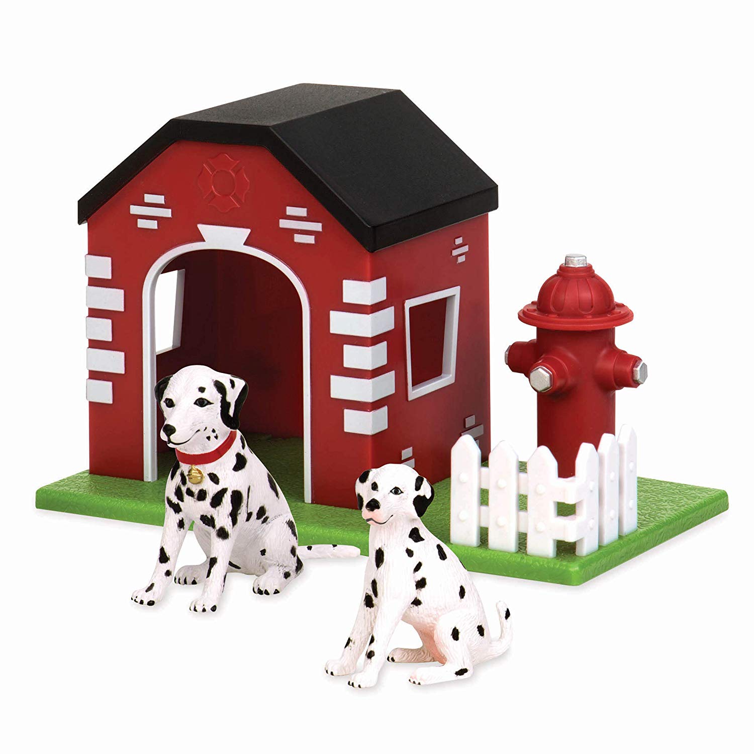Terra by Battat, Firehouse Dogs Playset with 3 Toy Animal Figures