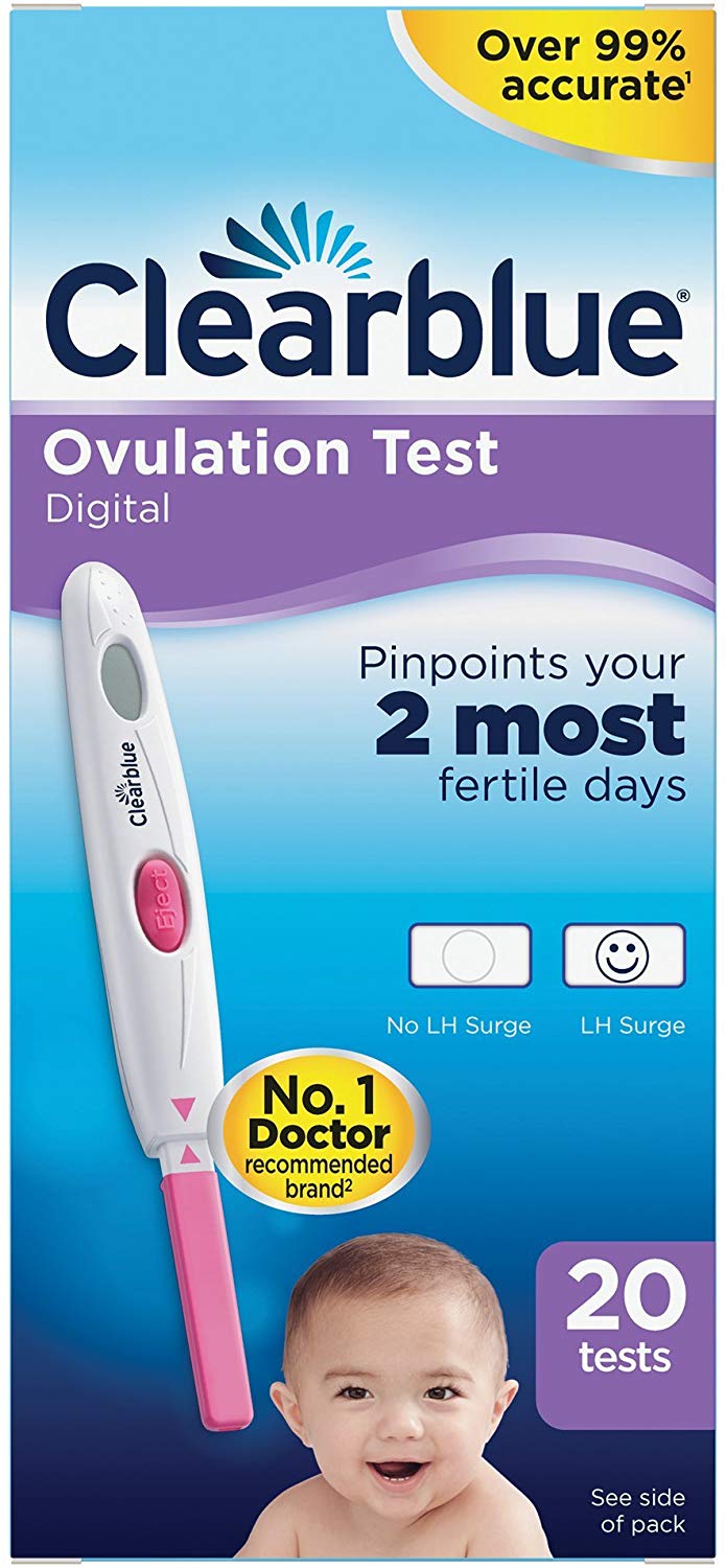 Clearblue Digital Ovulation Tests Kit (OPK) Proven to Help You Get Pregnant, 1 Digital Holder and 20 Ovulation Tests