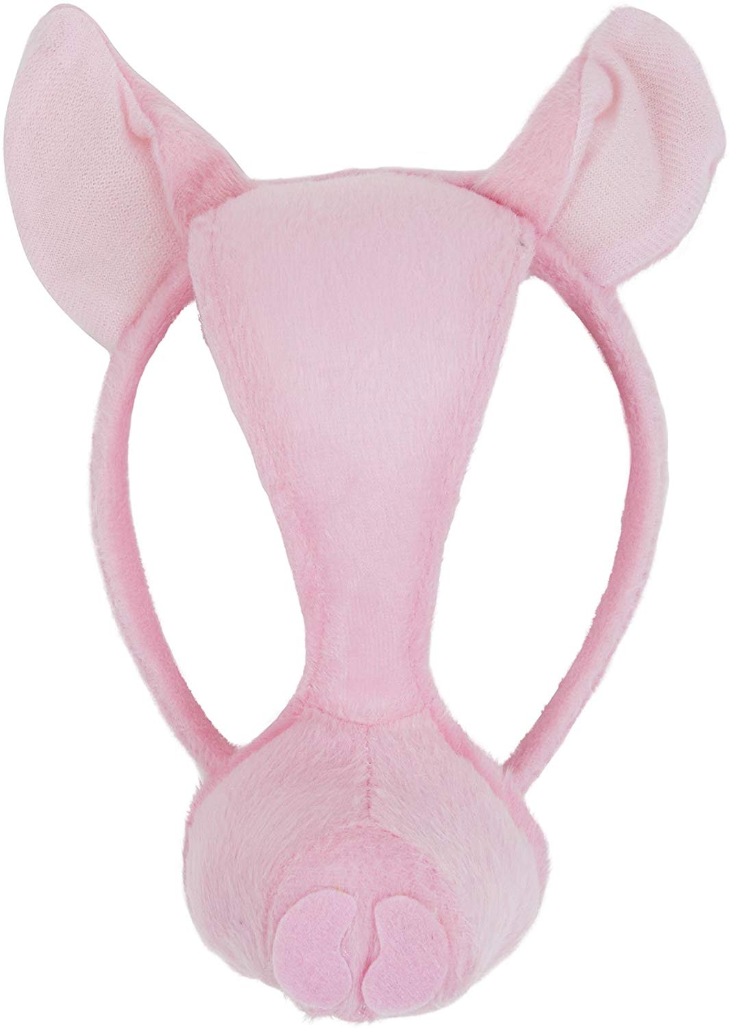 Pink Pig Mask with Sound on Headband (1 Pc), Adorable Design, Perfect Accessory for Halloween Parties, World Book Day