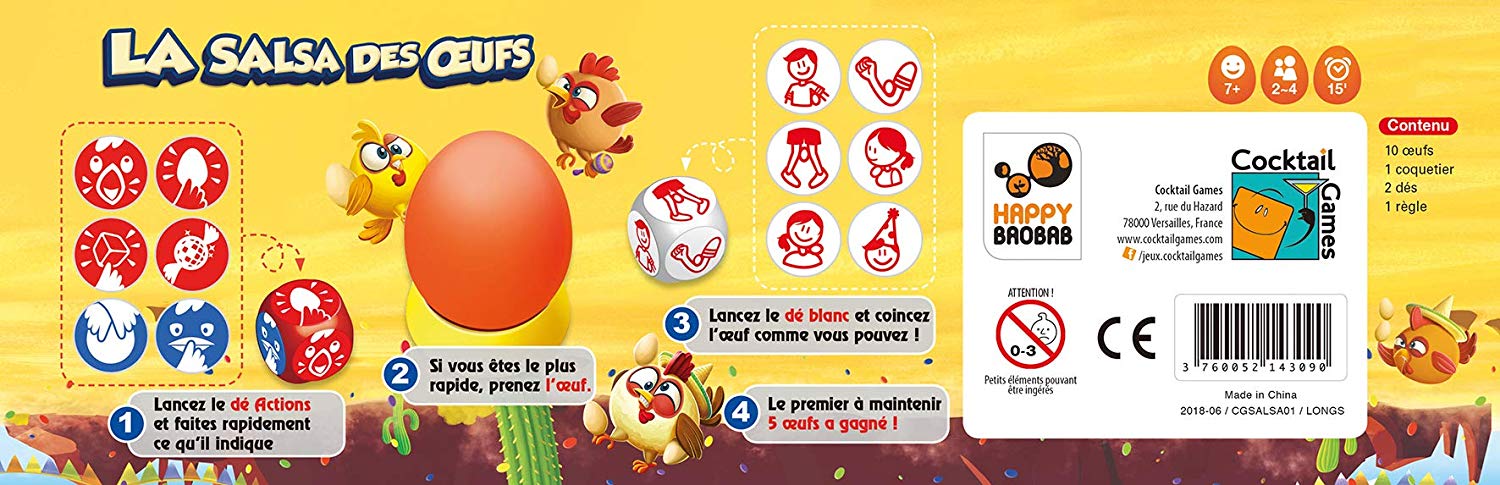 Asmodée-La Salsa des Eggs, CGSALSA01, Ambiance Game, Jeu D'ambiance - Image 3