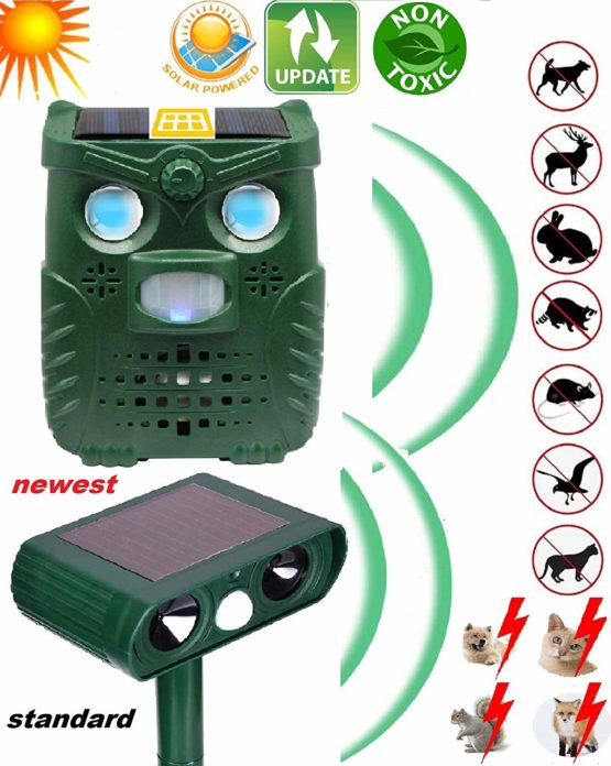 N3 ZELEK Cat Repellent Solar Battery Ultrasonic Pest Repeller Cat Scarer Fox Deterrent NEWEST UPGRADED 2020 Cat Deterrent Garden Dog Bed Garden Fox Repellent Cat Bed Bird Scarer - Image 2