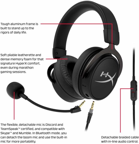 HyperX HX-HSCAM-GM Cloud Mix - Wired and Bluetooth Gaming Headset - Image 4