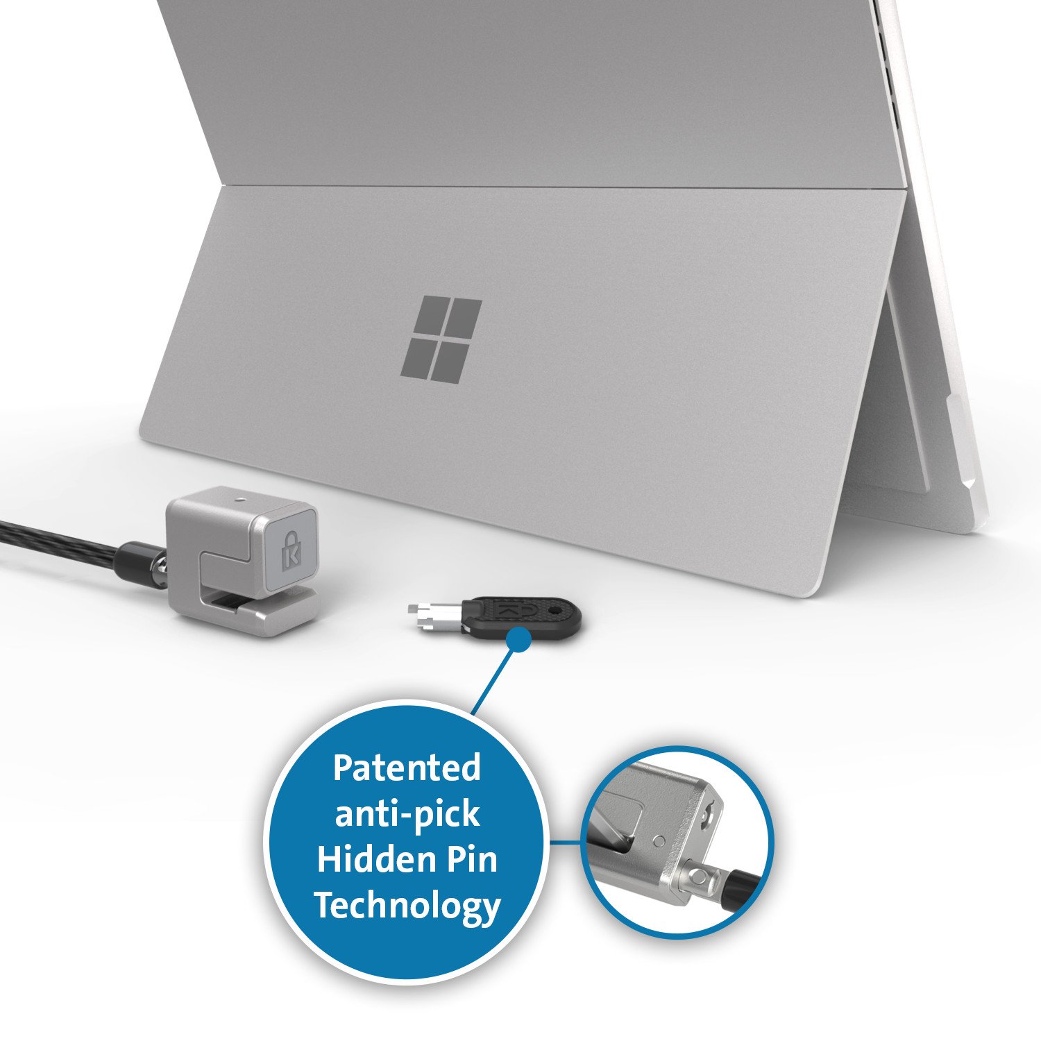 Kensington Laptop Lock, Keyed Cable Lock for Surface Pro with Non-Invasive Locking Technology - Image 4