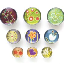 Nobo Bubble Push Display Board Pins, Assorted Designs, Pack of 9, 1903878