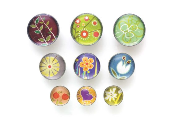 Nobo Bubble Push Display Board Pins, Assorted Designs, Pack of 9, 1903878