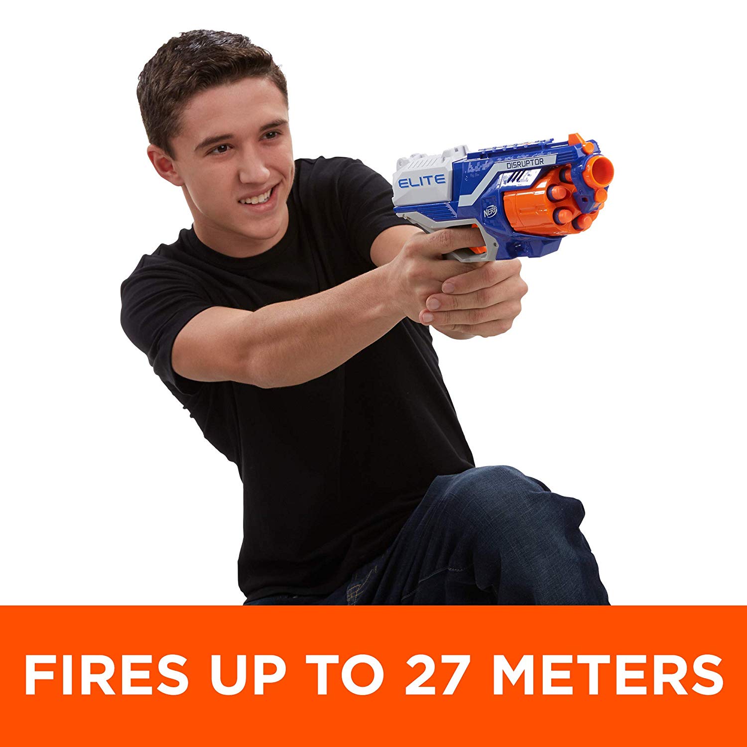 NERF Disruptor Elite Blaster - 6-Dart Rotating Drum, Slam Fire, includes 6 Official Nerf Elite Darts - for Kids Teens, Adults - Image 4