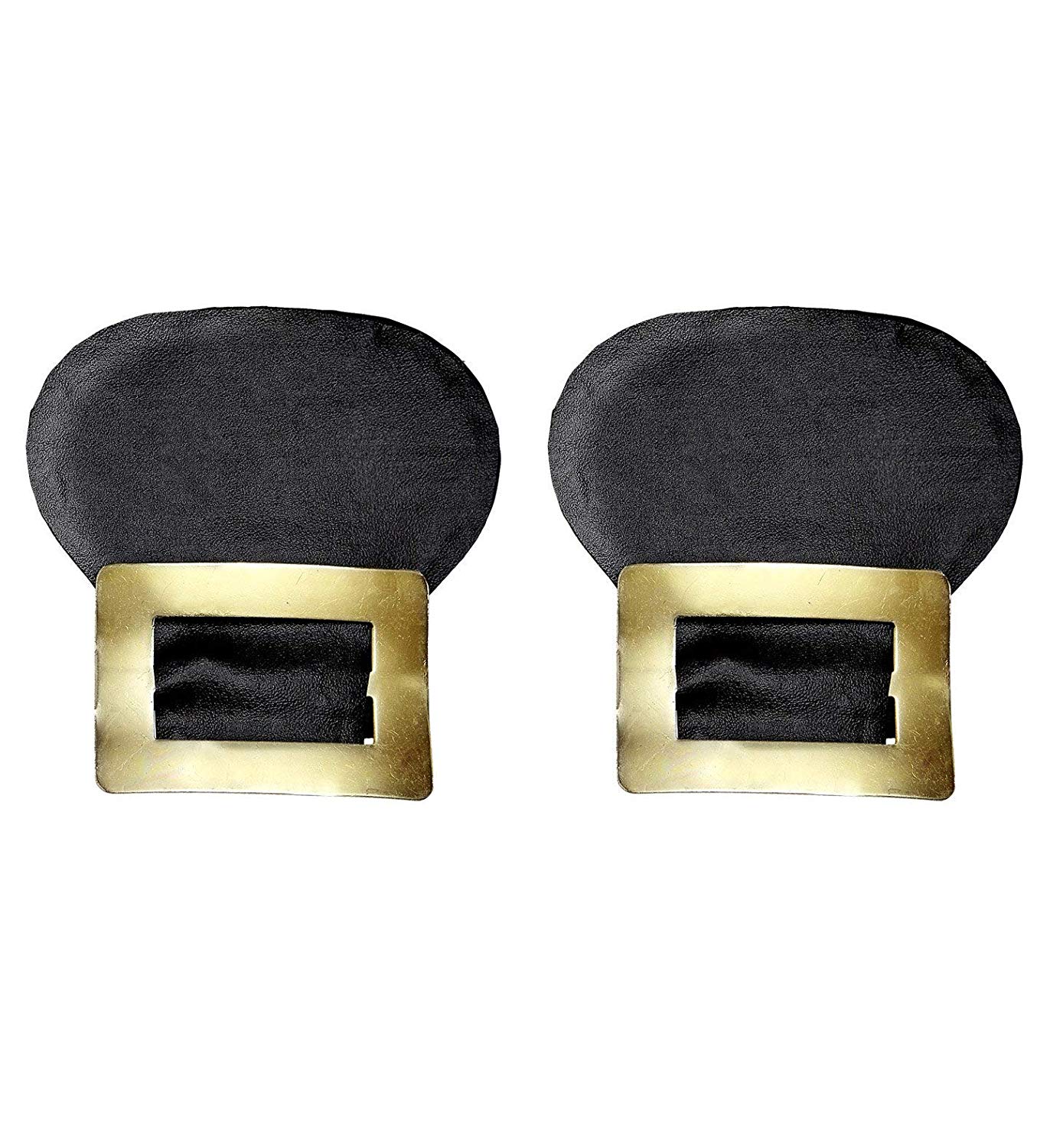 W WIDMANN MILANO Party Fashion, Pair of Metal and Faux Leather Shoe Buckles, for Adults and Unisex Pirates, Nobles - Image 2