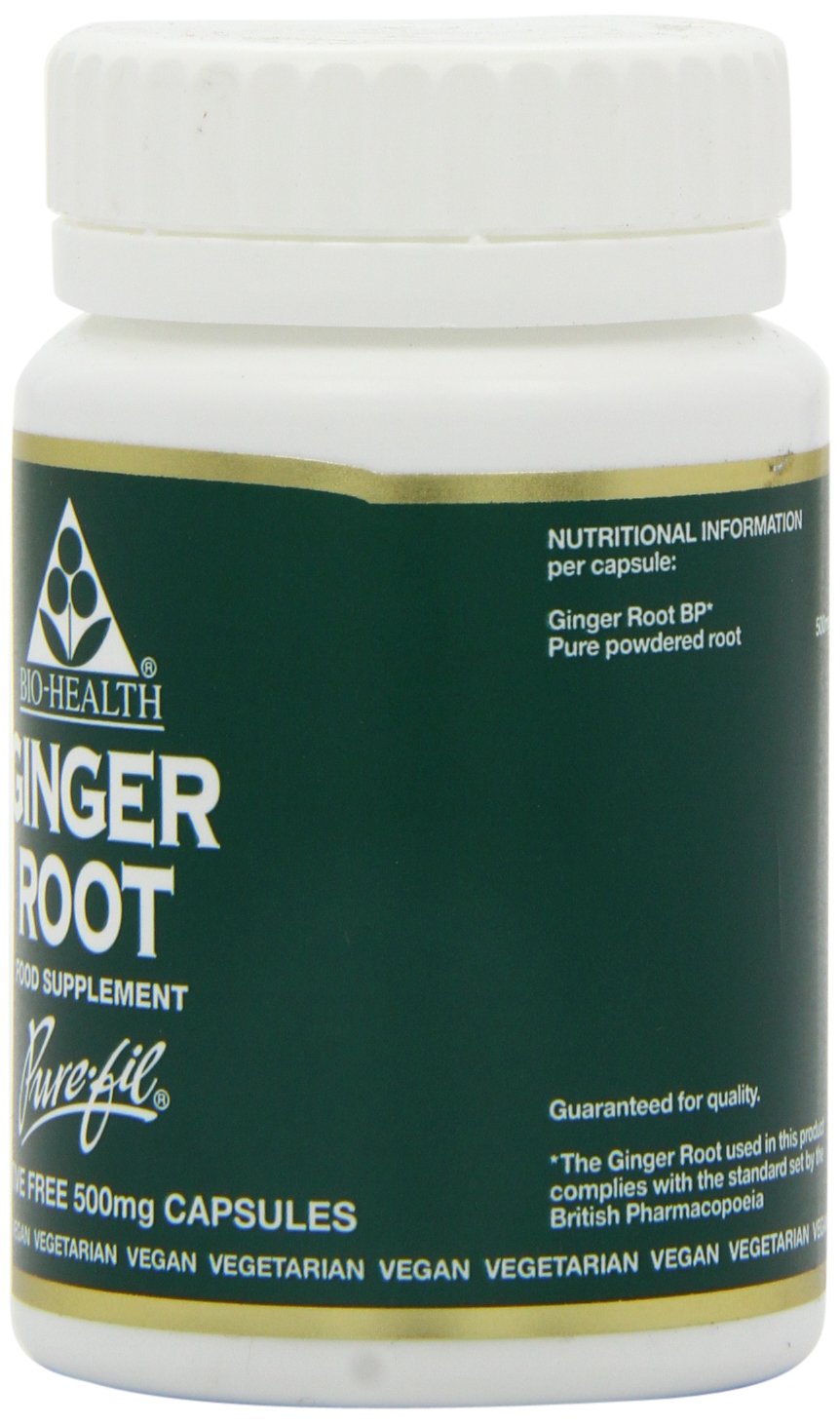 Bio-Health Ginger Root Herbal Food Supplement for Better Digestion and General Health Relief for Nausea and Sickness Suitable for Vegan and Vegetarians Additive Free - Image 2