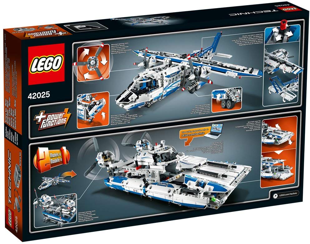 LEGO Technic Cargo Plane Building Set, White - Image 3