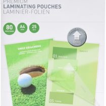 Leitz 74790000 Laminating Pouches Made of 80 Micron Thick Material (Transparent, Glossy, A4 and UDT) - Pack of 25