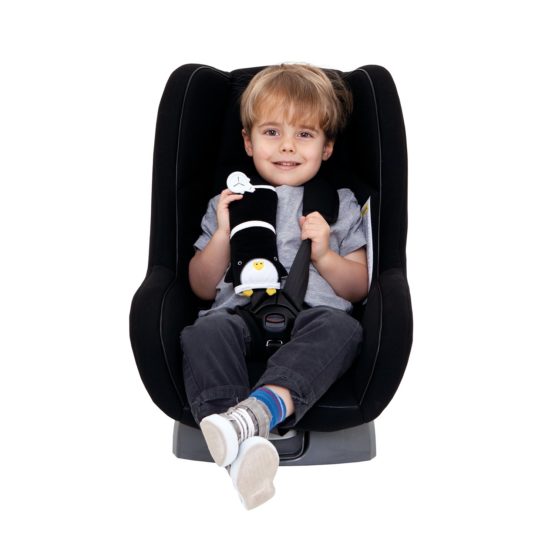Trunki Children’s Seat Belt Pad – SnooziHedz Pippin Penguin (Black) - Image 2