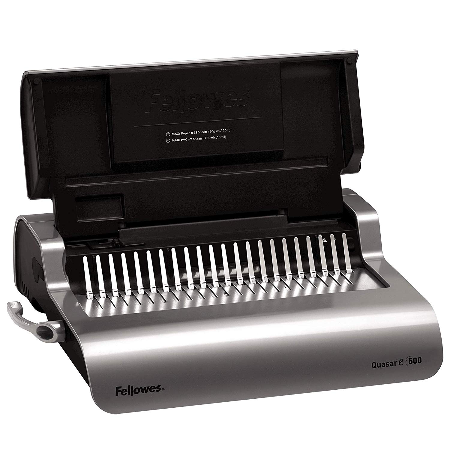 Fellowes Quasar-E Electric Comb Binder, Grey, 20 Sheet Punch Capacity
