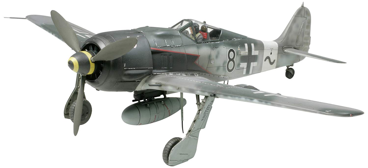 TAMIYA 300061095-1:48 WWII German Focke Wulf Fw190 A-8/A-8R2, Mehrfarbig, 8.5 x 11.875 x 2.25 inches