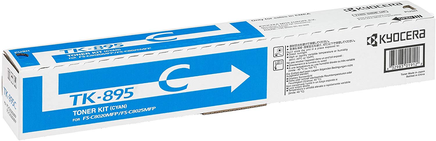 Kyocera TK-895C Toner Cyan, 6,000 Pages, Original Premium Printer Cartridge 1T02K0CNL0 for ECOSYS FS-C8020MFP, FS-C8025MFP - Image 2