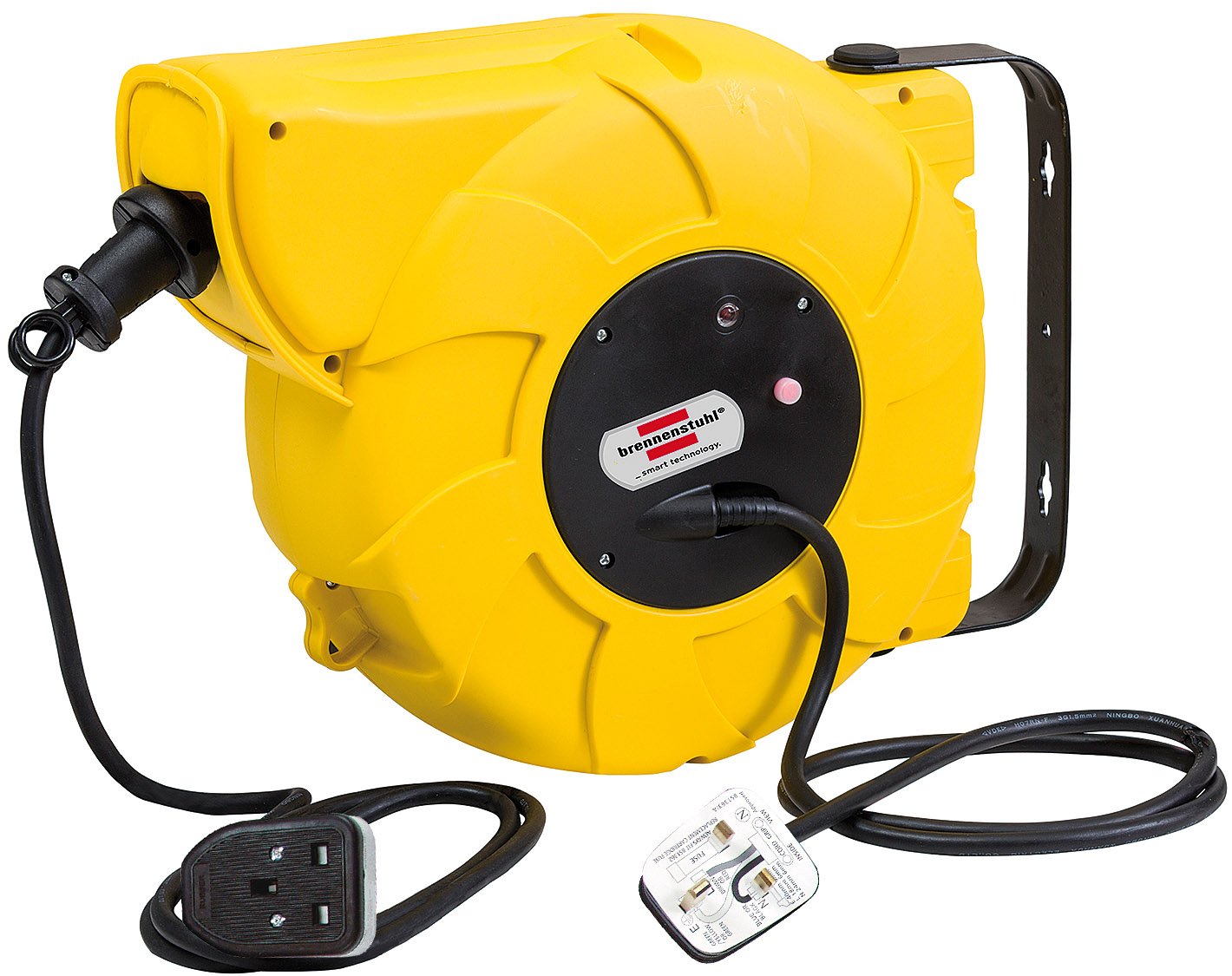 Brennenstuhl Automatic Rewind Cable Reel 16+2m H07RN-F 3G1,5 *GB*, Black