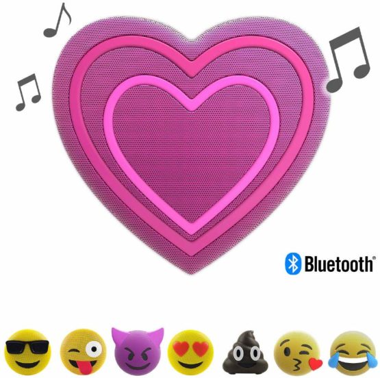 Jam Audio Jamoji Heart Emoji Portable Bluetooth Speaker, Perfect Stocking Filler, Wireless, 6hrs