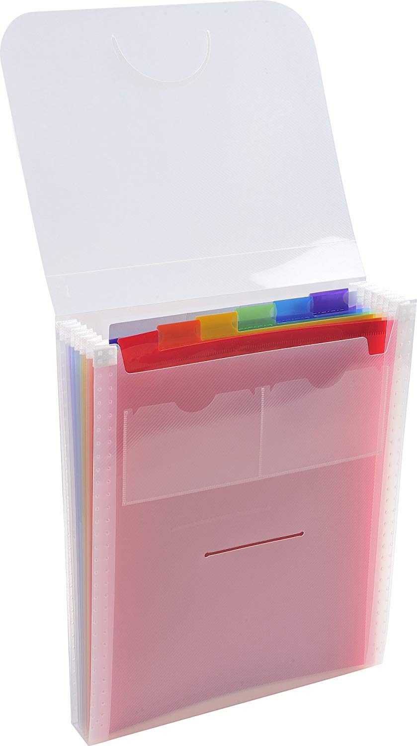 Exacompta, Ref 55798E, Crystal Vertical Multipart Expanding Case, 255 x 305mm in Size, Ideal for A4 Size Documents - Image 3