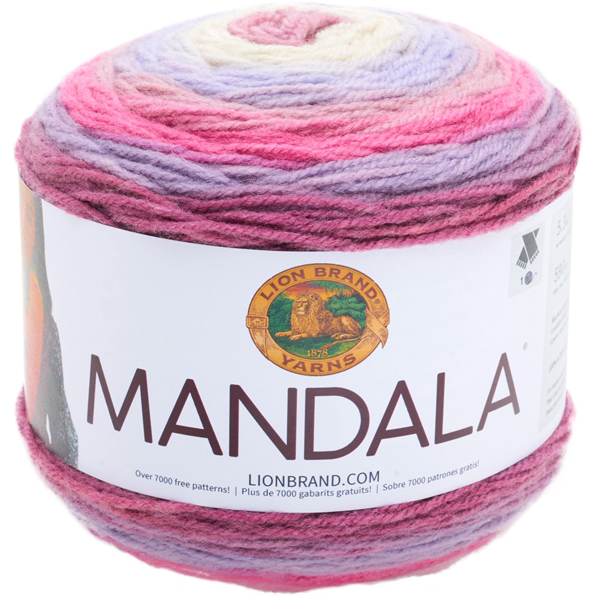 Lion Brand Yarn, Mandala DK Lightweight Yarn for Knitting Crochet, and Crafts, Wood Nymph, 1 Pack