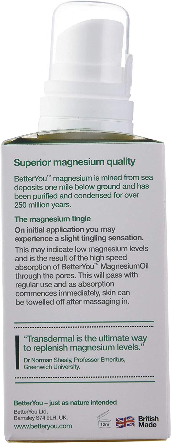 BetterYou Magnesium Sensitive Body Spray | Pure, Clean and Natural Source of Magnesium Chloride | Magnesium Spray | Vegan & Palm-Oil Free | 100ml (600 Sprays) - Image 3