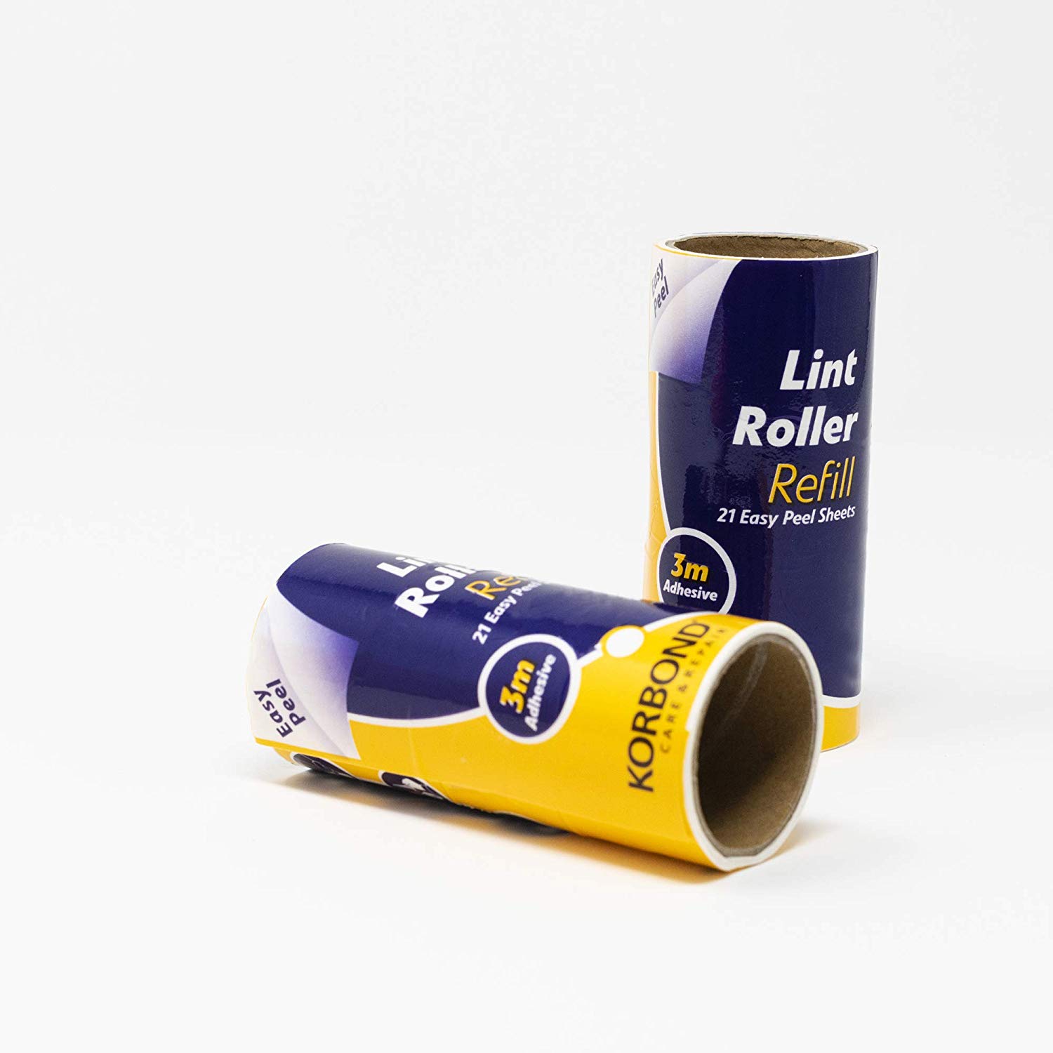 Korbond 6m Lint Roller Twin Refill Pack Clothes, Furniture and Carpet. Removes Dust - Image 3