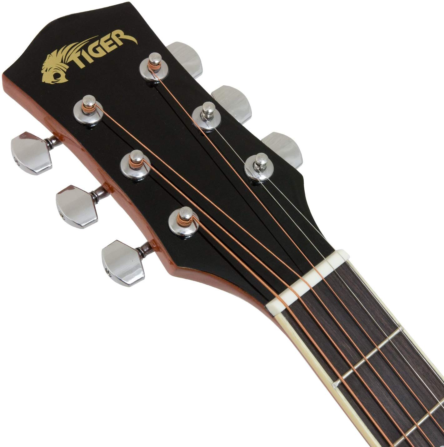 TIGER AL-ACG1-SB Small Body Acoustic Guitar for Beginners Guitar - Sunburst - Now with 6 Months Free Lessons Included - Image 3