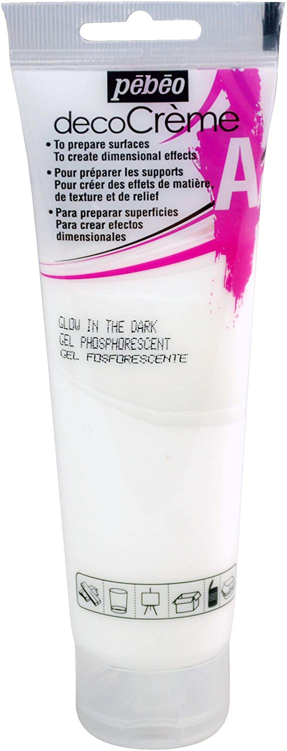 PEBEO 89404 120ml Deco Auxiliary, Acrylic, Glow in The Dark, 14 x 4.5 x 6.5 cm, Glow in the Dark Gel, 120 ml (Pack of 1)