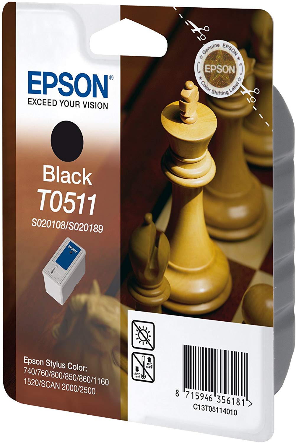 Epson Original SC740/760/860/1160/800/850 Black Ink Cart - Image 2