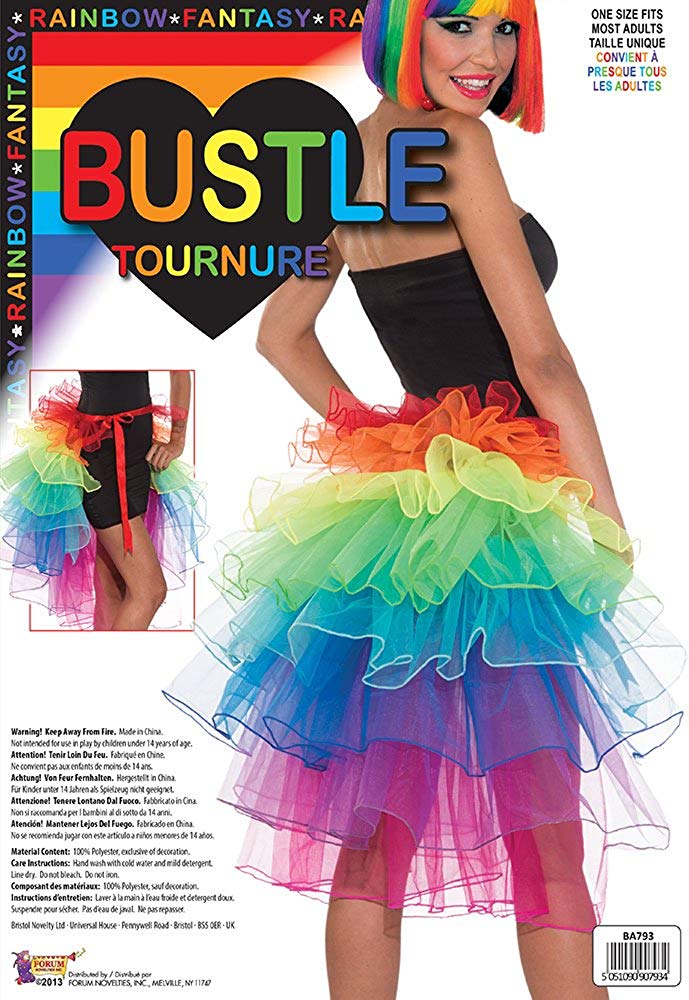 rainbow bustle skirt