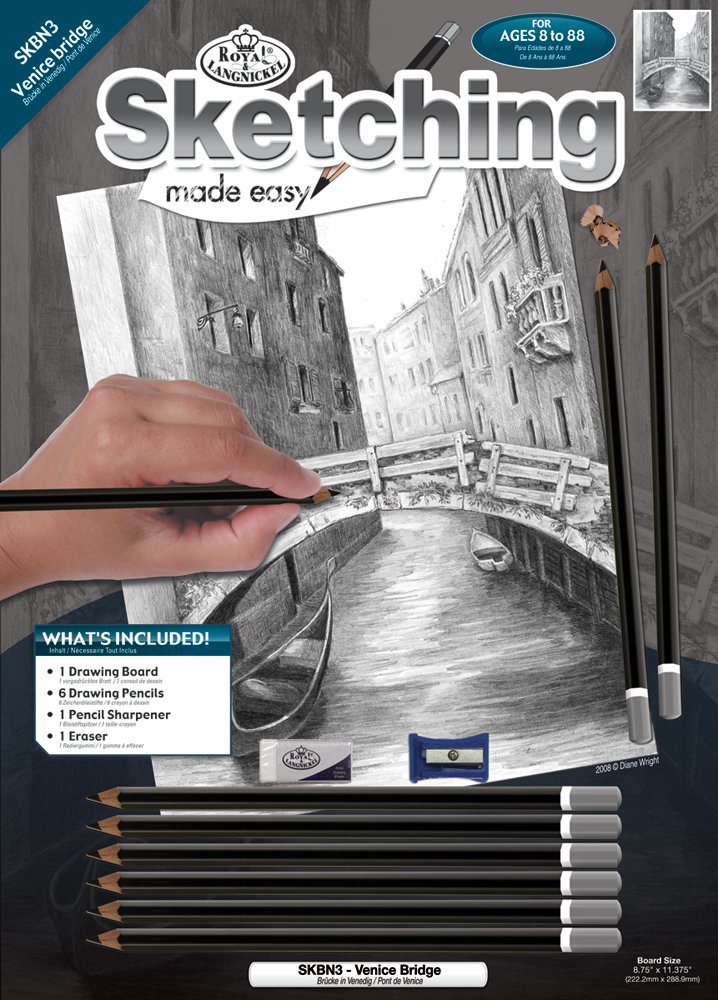Royal & Langnickel Sketching Made Easy A4 Size Venice Bridge Designed Painting Set, Black, Breite: 7.62 cm, Länge: 23.64 cm - Image 3