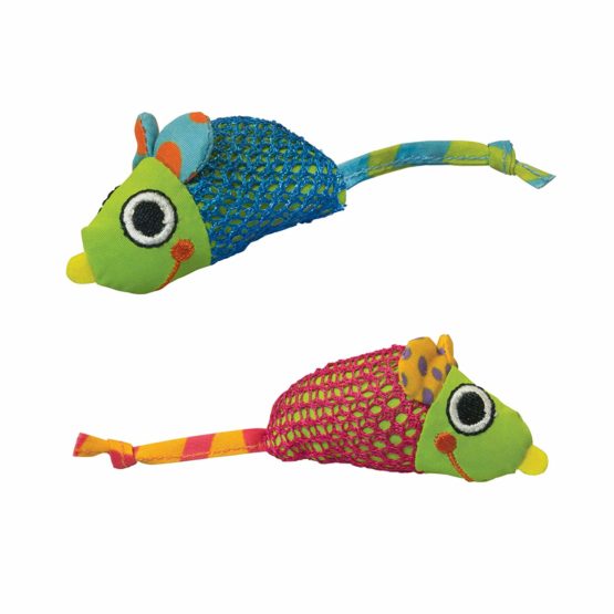 Petstages Catnip Chew Mice Dental Health Cat Toy - 2 Pack