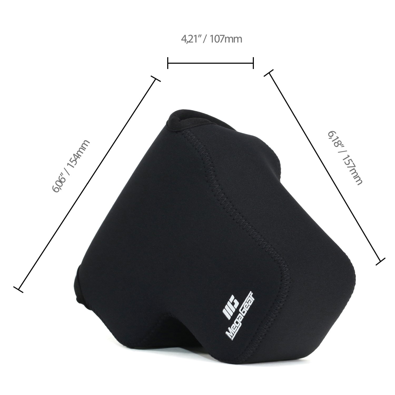 MegaGear MG755 Ultra Light Neoprene Case with Carabiner for Sony Cyber-shot DSC-RX10 IV/DSC-RX10 III Camera - Black - Image 2