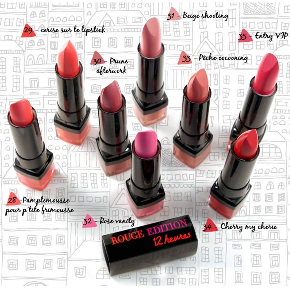 Bourjois Rouge Edition 12H, Lipstick, 44 Red-Belle, 3.5 g (Pack of 1) - Image 2