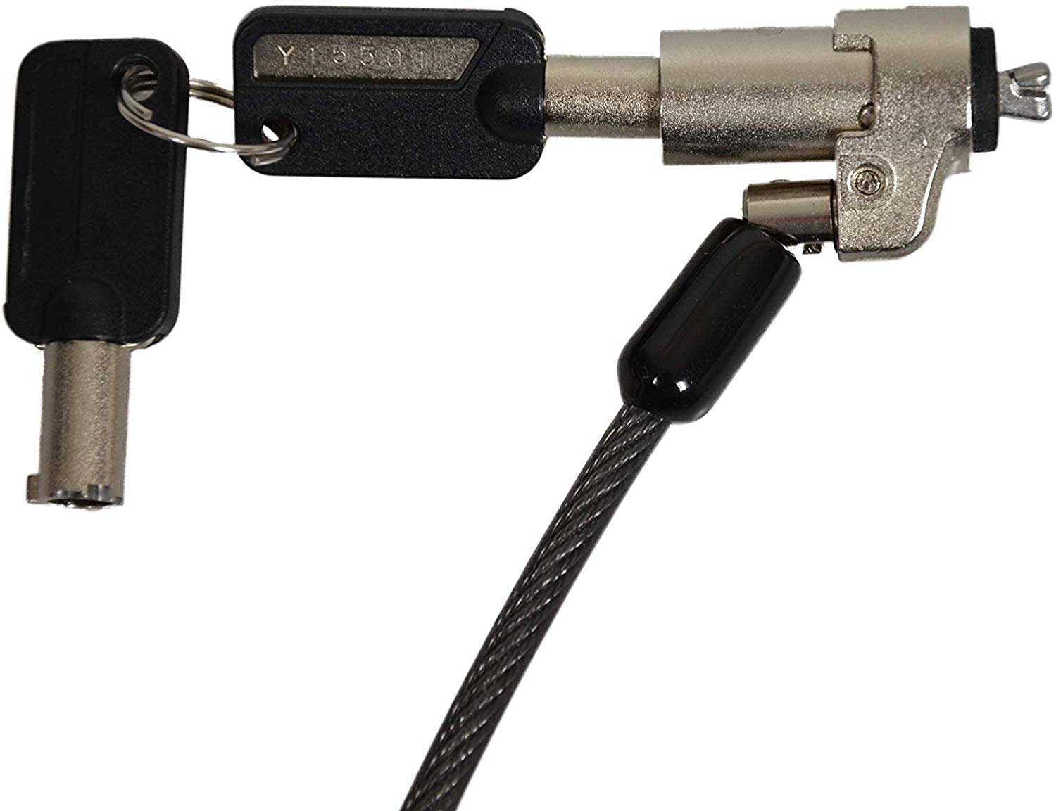 Port Designs Security Cable Keyed Noble Wedge Slot Lock Laptops/Desktops/Monitors Projectors, Black - Image 3