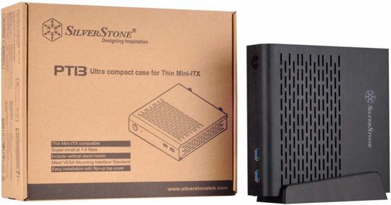 SilverStone SST-PT13B-USB3.0 - Petit Thin Mini-ITX Silent Computer Case, USB3.0, black - Image 2