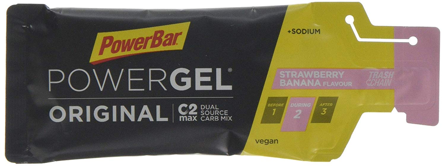 Powerbar - PowerGel Original - Strawberry-Banana - 24x41g - High Carb Energy Gel - Sodium - caffeine-free