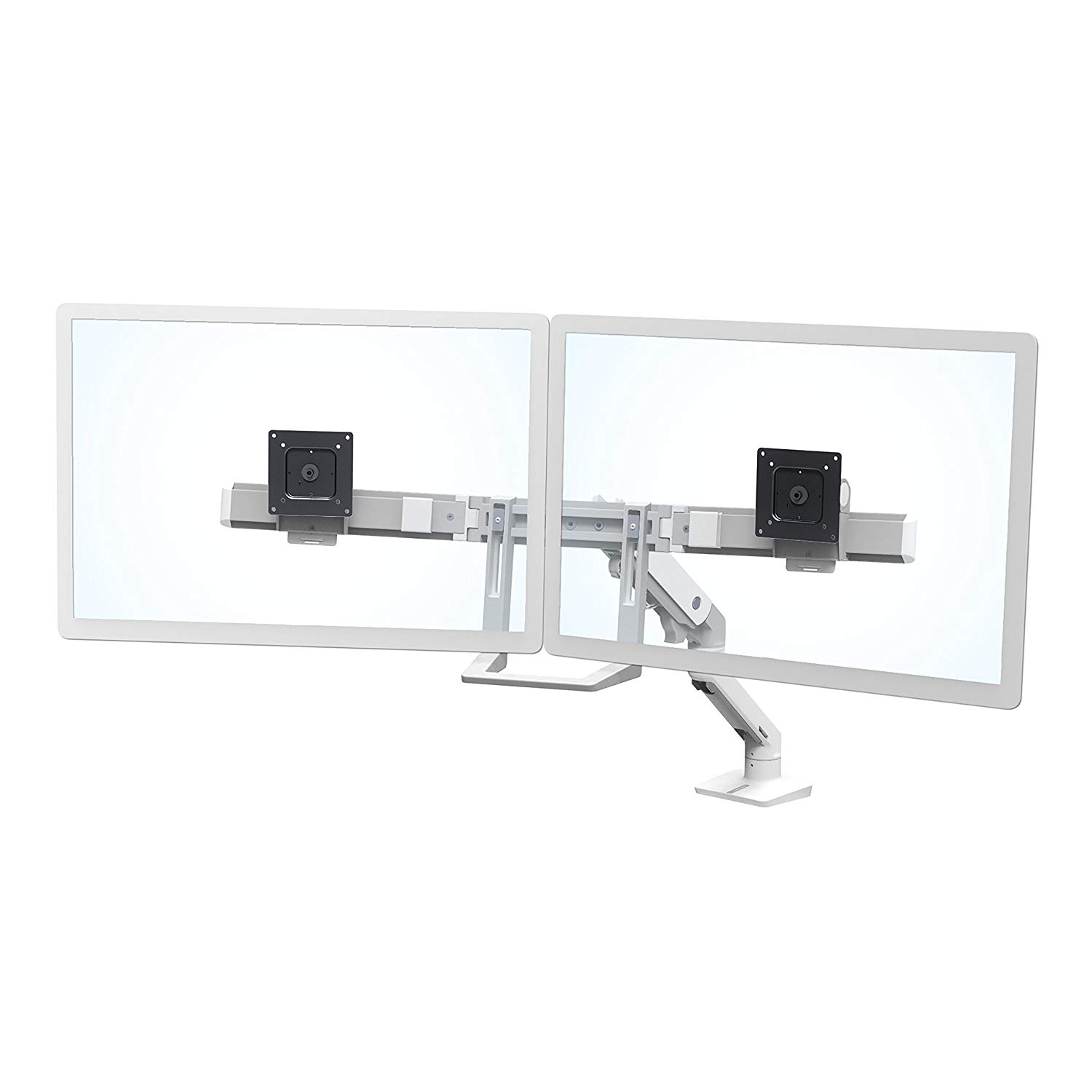 Ergotron - HX Dual Monitor Arm, VESA Desk Mount - for 2 Monitors Up to 32 Inches, 2.3-7.9kg Each - White (45-476-216)