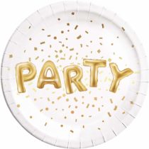 Procos PR89637 Plate METALLIZED 23 cm Gold Party, 5PR89637