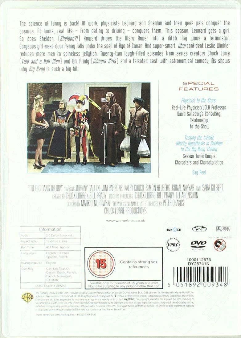 BIG BANG THEORY:S2 W/O SLIP (DVD/S) - Image 2