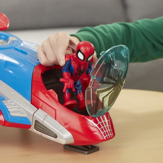 Playskool Heroes Marvel SUPER HERO ADVENTURES Spider-Man Jetquarters, 5-Inch Action Figure and Vehicle Set, Toy Jet, Collectible Toys for Kids From 3 Years Old - Image 3