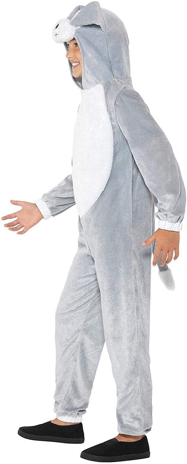 Smiffys Dog Costume, Grey with Hooded Jumpsuit, Children's Animal Fancy Dress, Animal Dress Up Costumes, S - 4-6 Years - Image 2