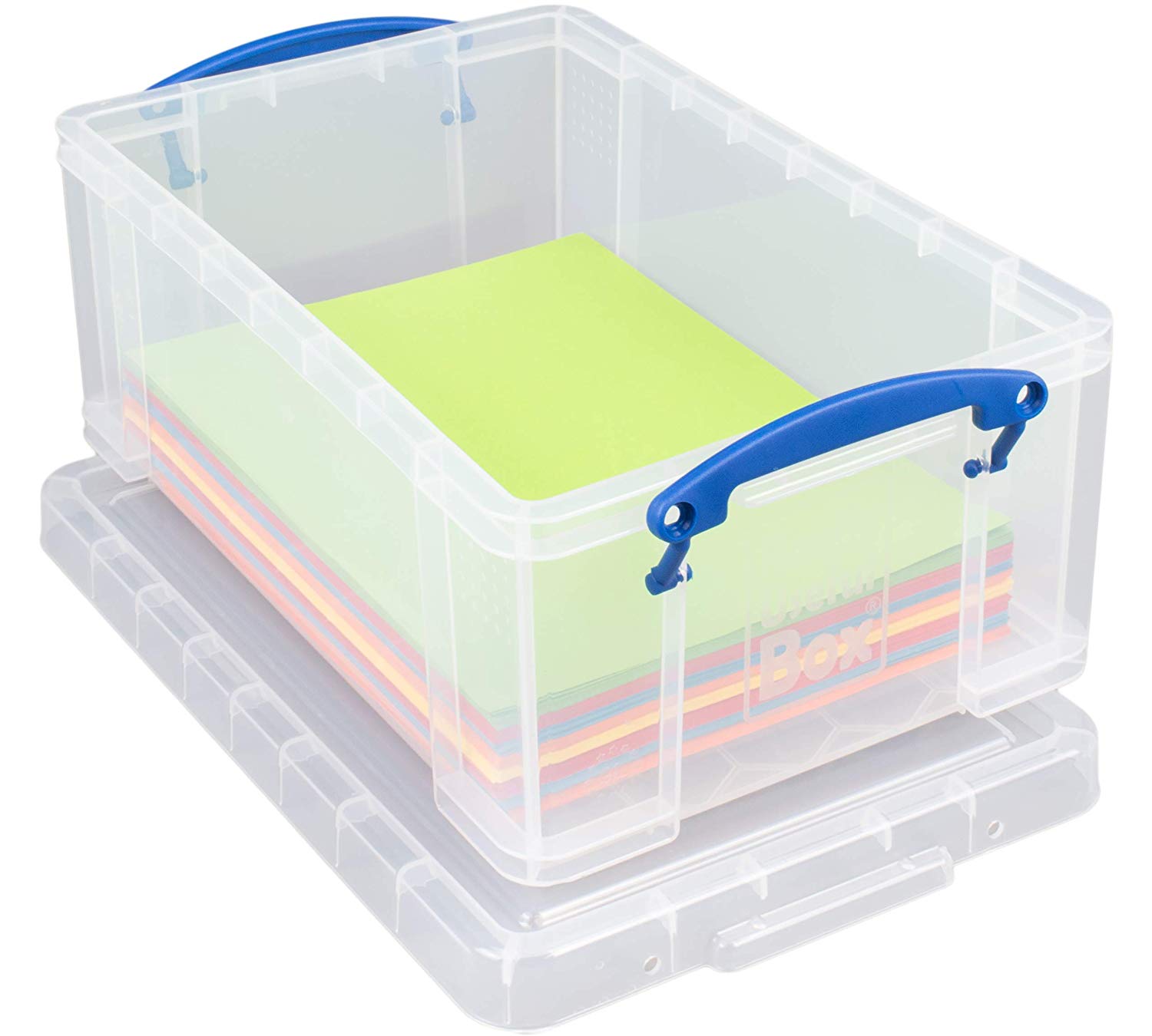 Really Useful 9 Litre Clear Plastic Storage Box, Multi-color, 1