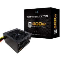 Aerocool Integrator 400 W 80 Plus White Power Supply Unit with UK 3 Pin Power Lead